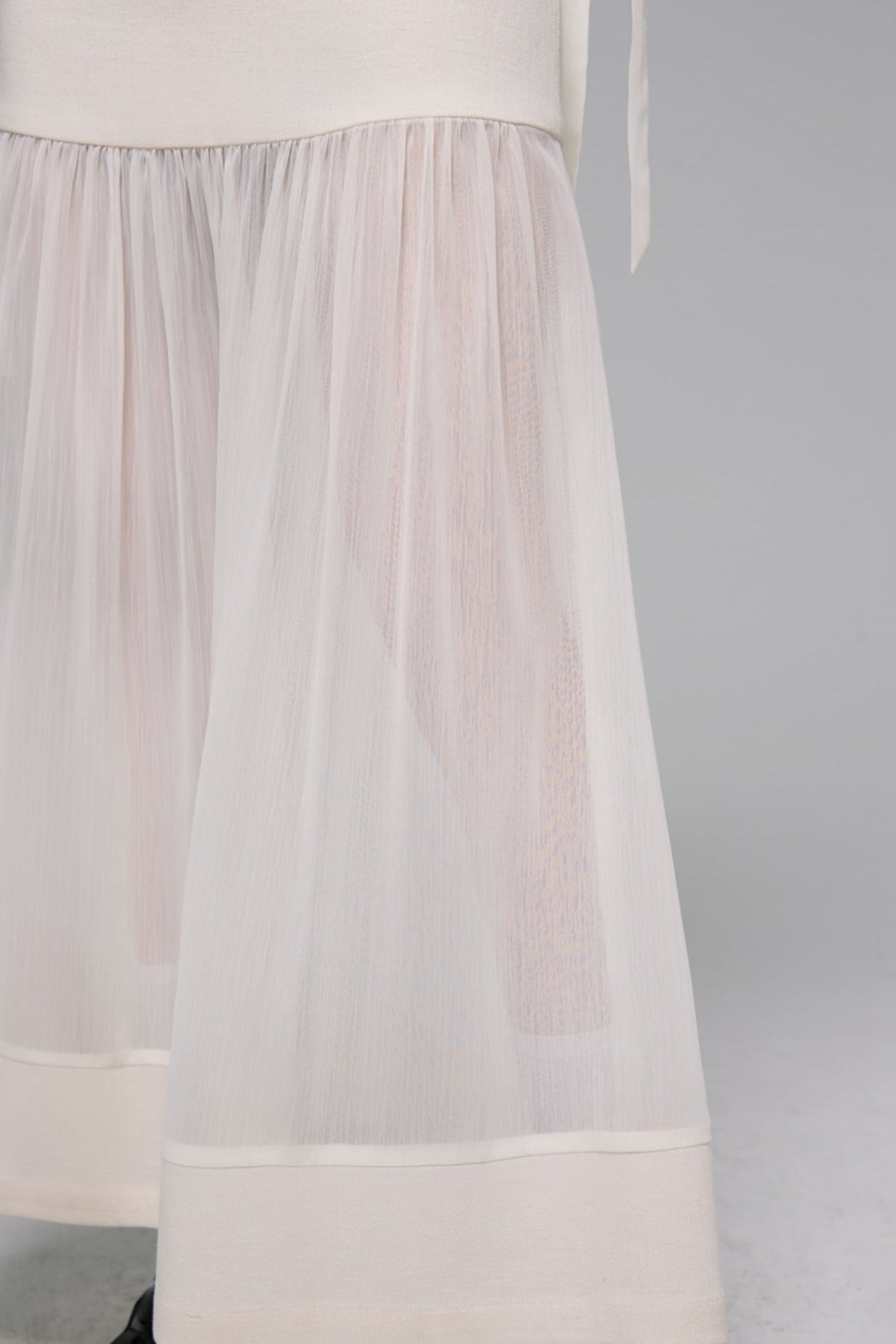 Sheer Patchwork Half Skirt