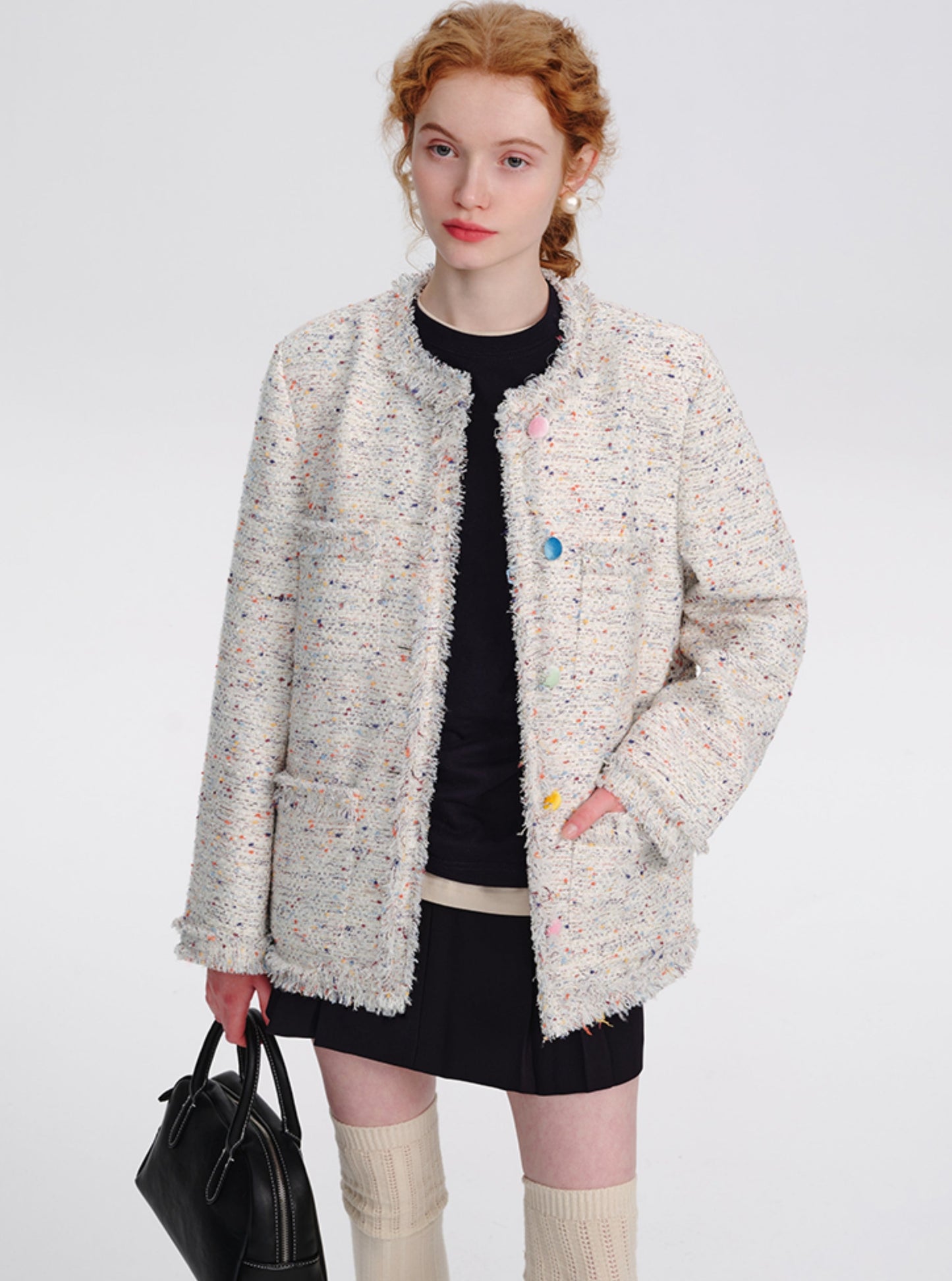 Wind woollen short coat