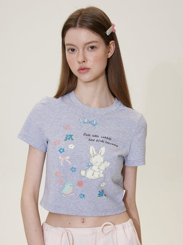 Retro BM Style Crop T-Shirt