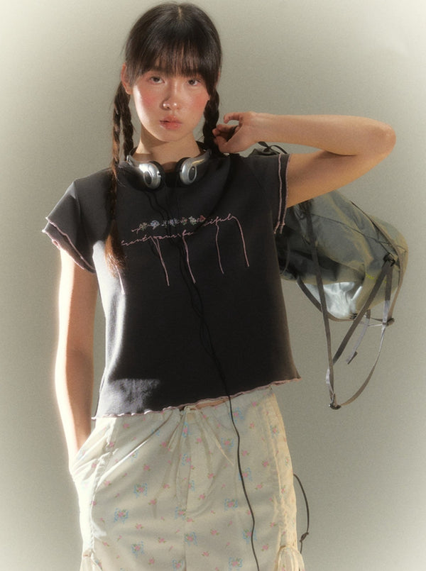 White Little Flower T-Shirt