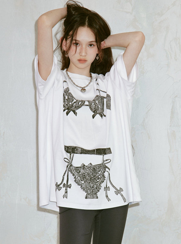 Chic Round Neck Loose T-Shirt