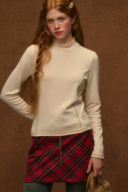 Check Tweed Hip Skirt