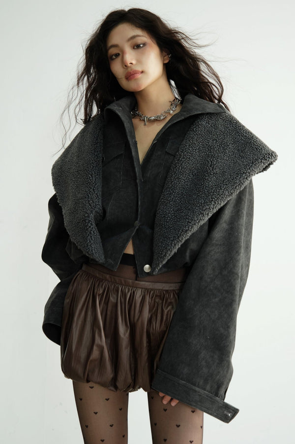 가짜 투피스 크롭 재킷 