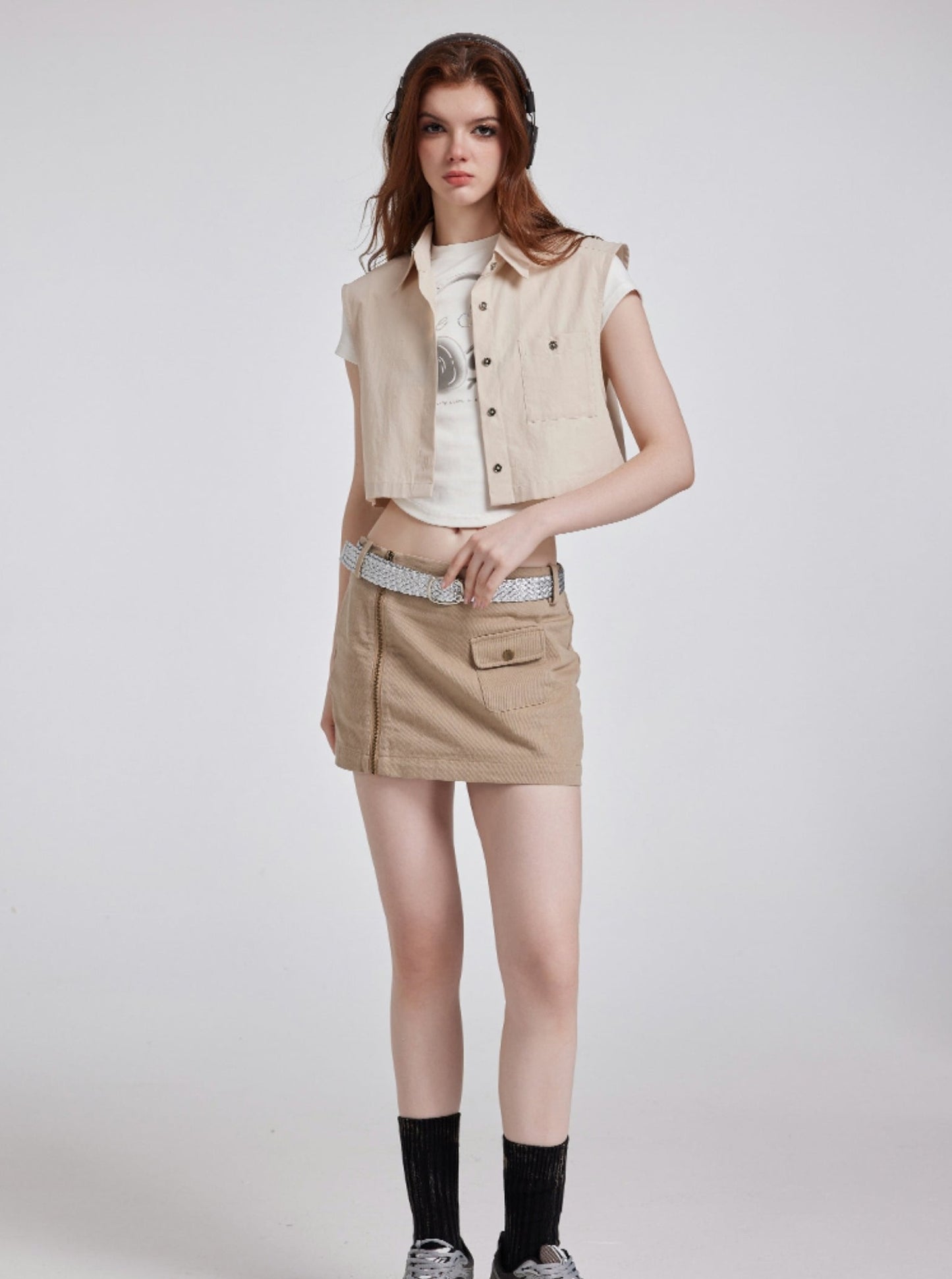 American Short Sleeveless Shirt