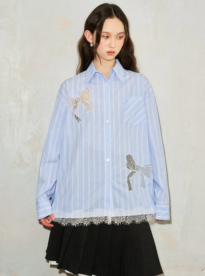 Striped Lace Gentle Shirt