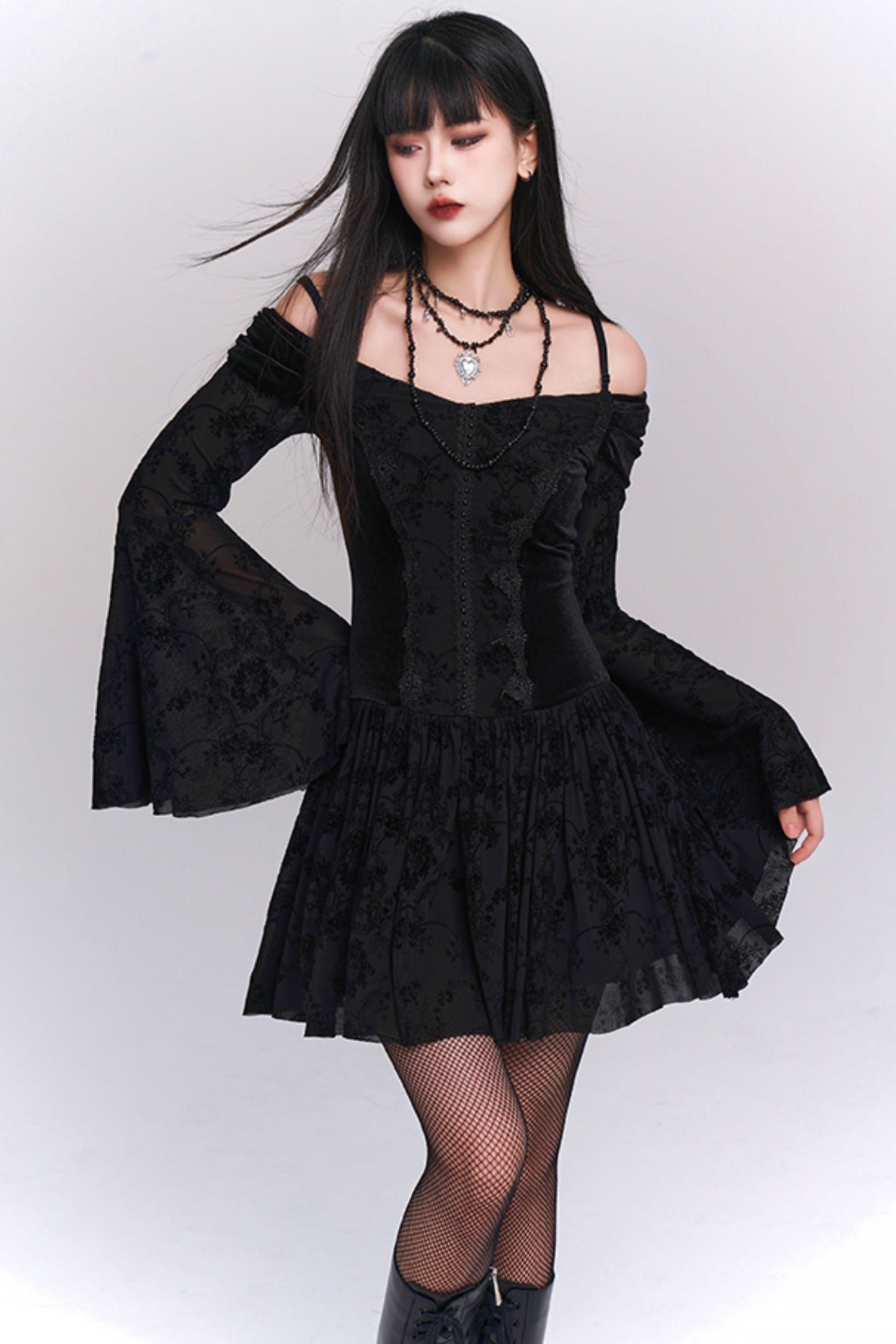 Halloween Gothic Shoulder Dress