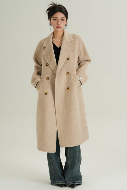 Double-Breasted Wool Suit Coat