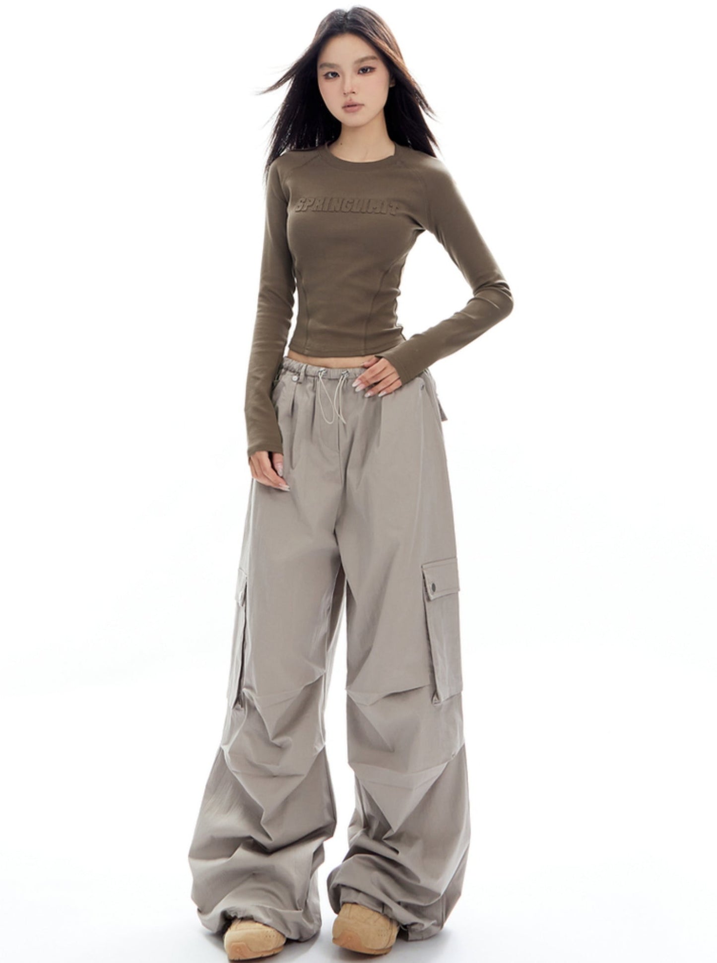 Loose Casual Straight Wide-Leg Pants