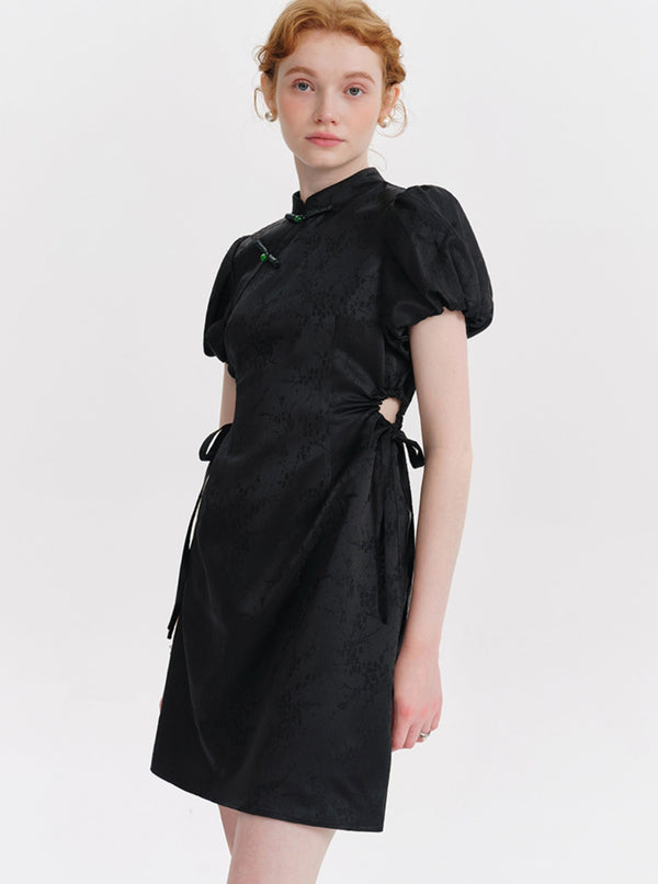 Jacquard Waistless Cheongsam Dress