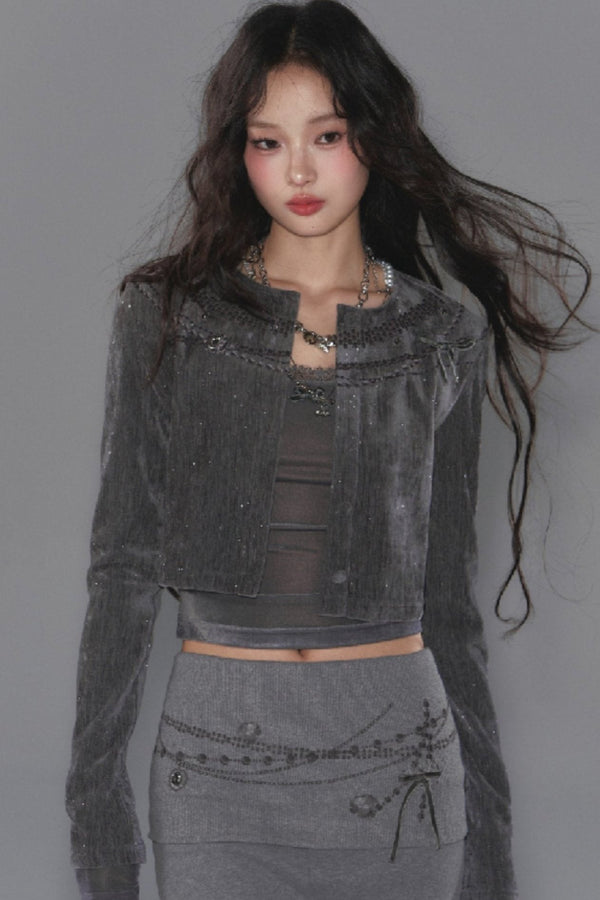 템퍼러멘트 스웨이드 텍스처 재킷 