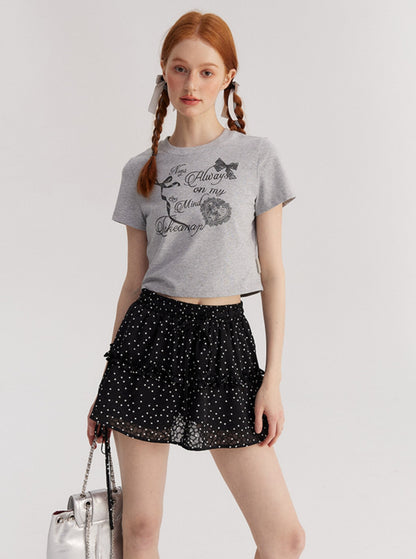 Polka Dot Chiffon Skirt