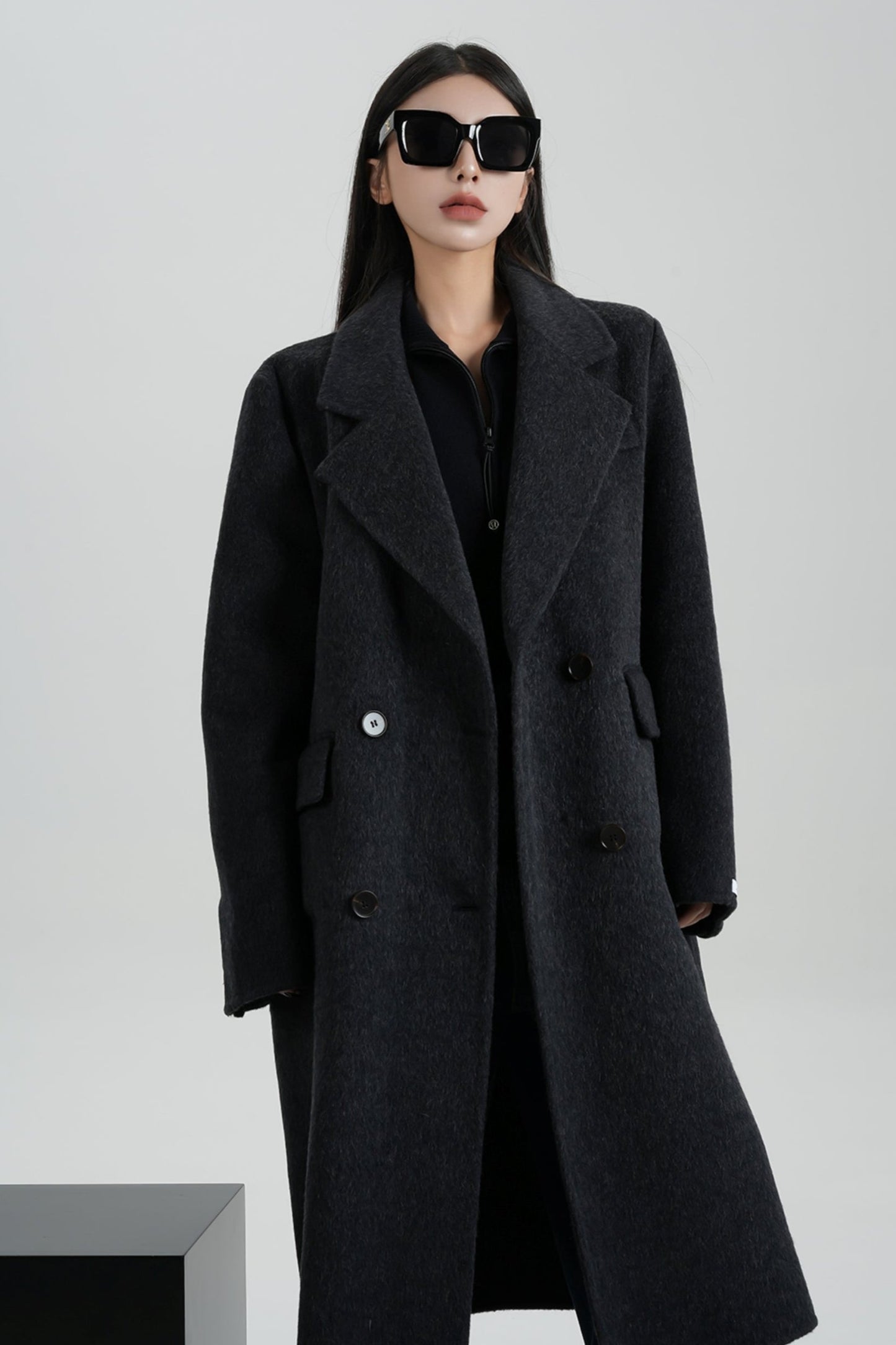 Reversible Tweed Wool Coat