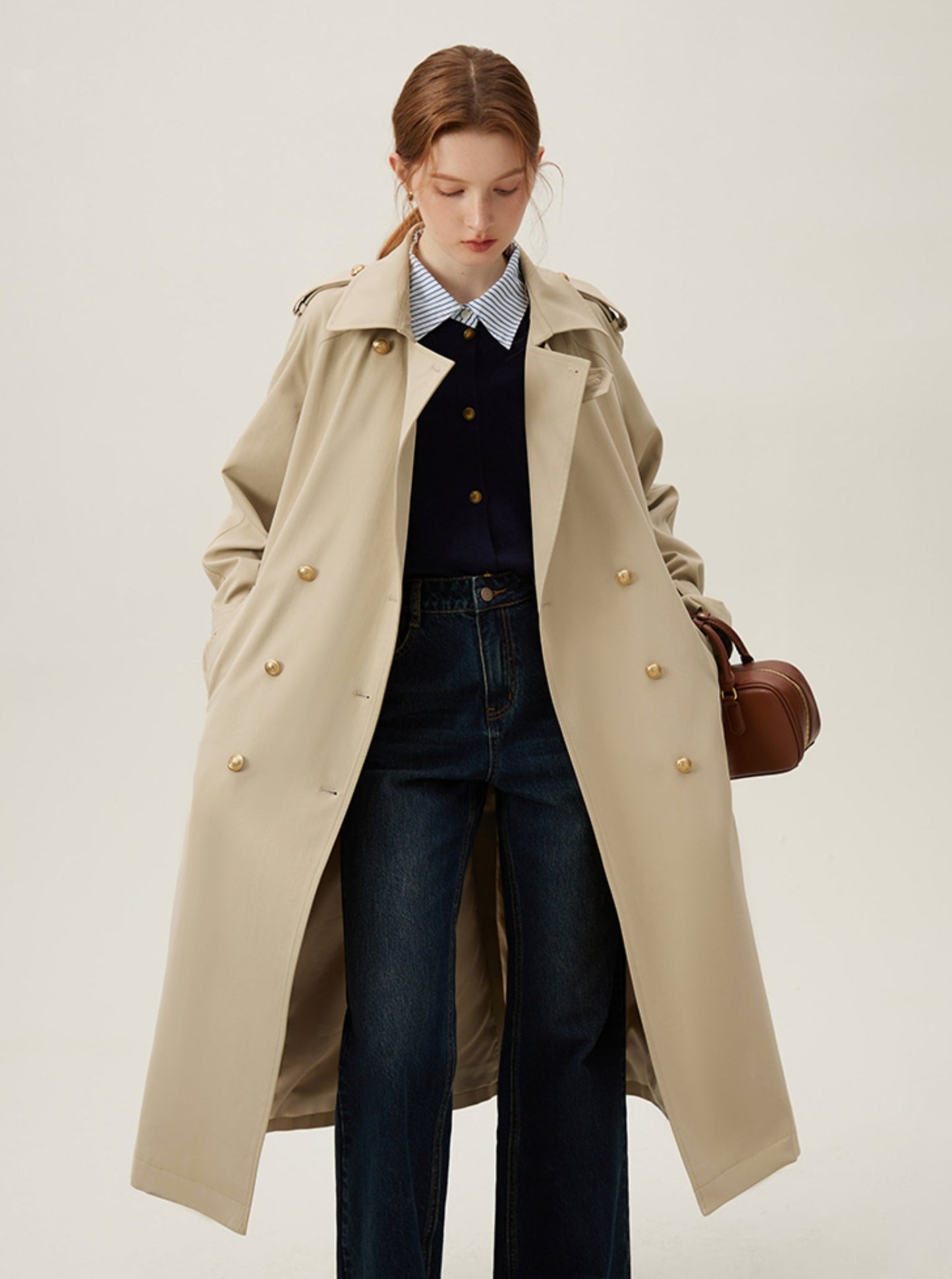 Korean Trench Mid-length British Coat