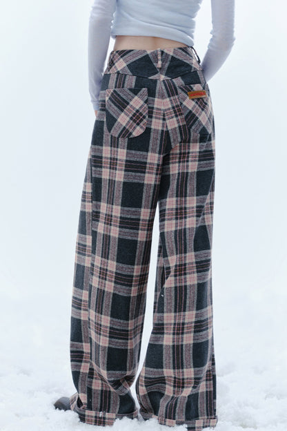 Vintage Tweed Plaid Pants