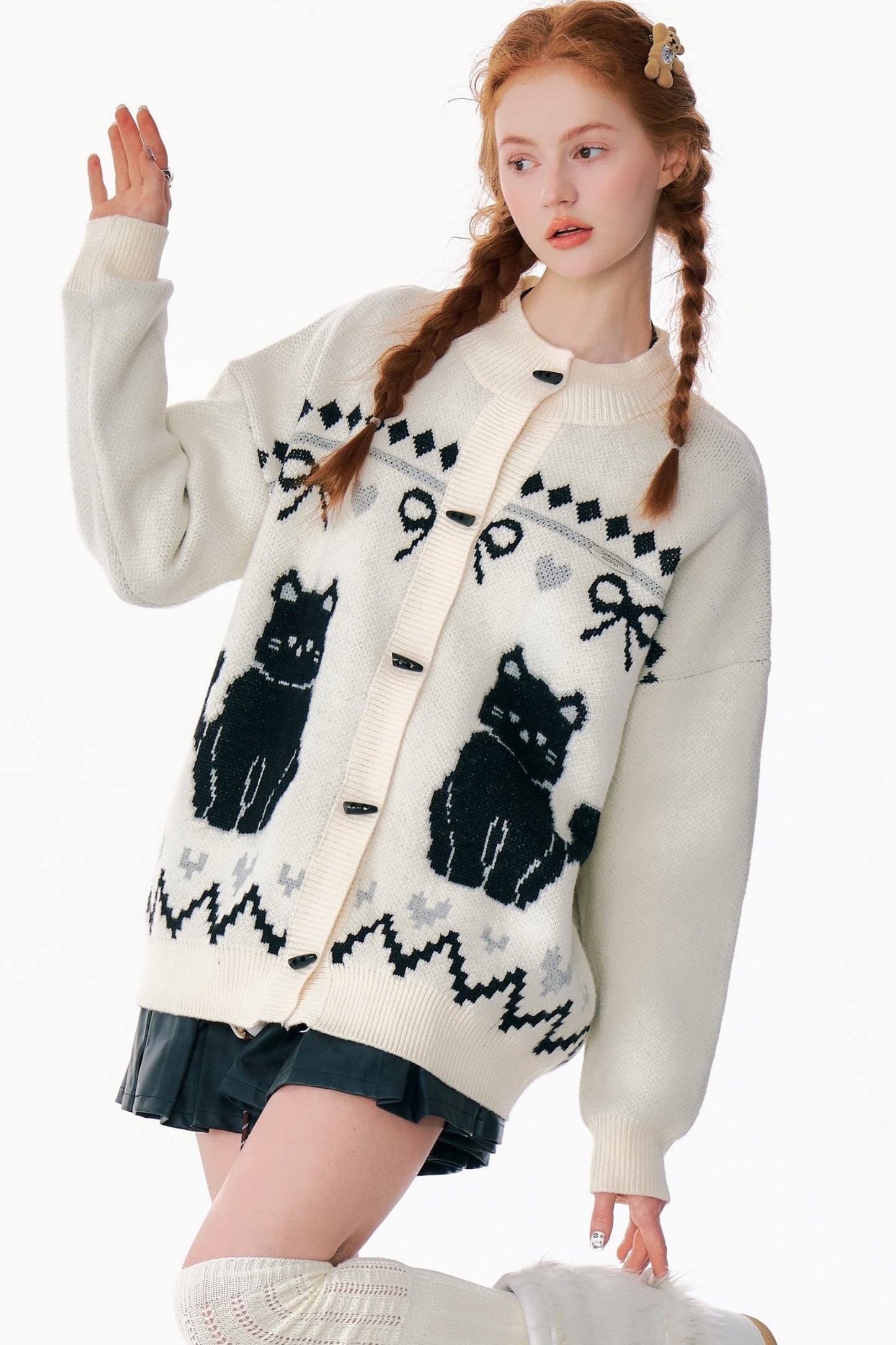 High-Quality Cat Sweater Cardigan