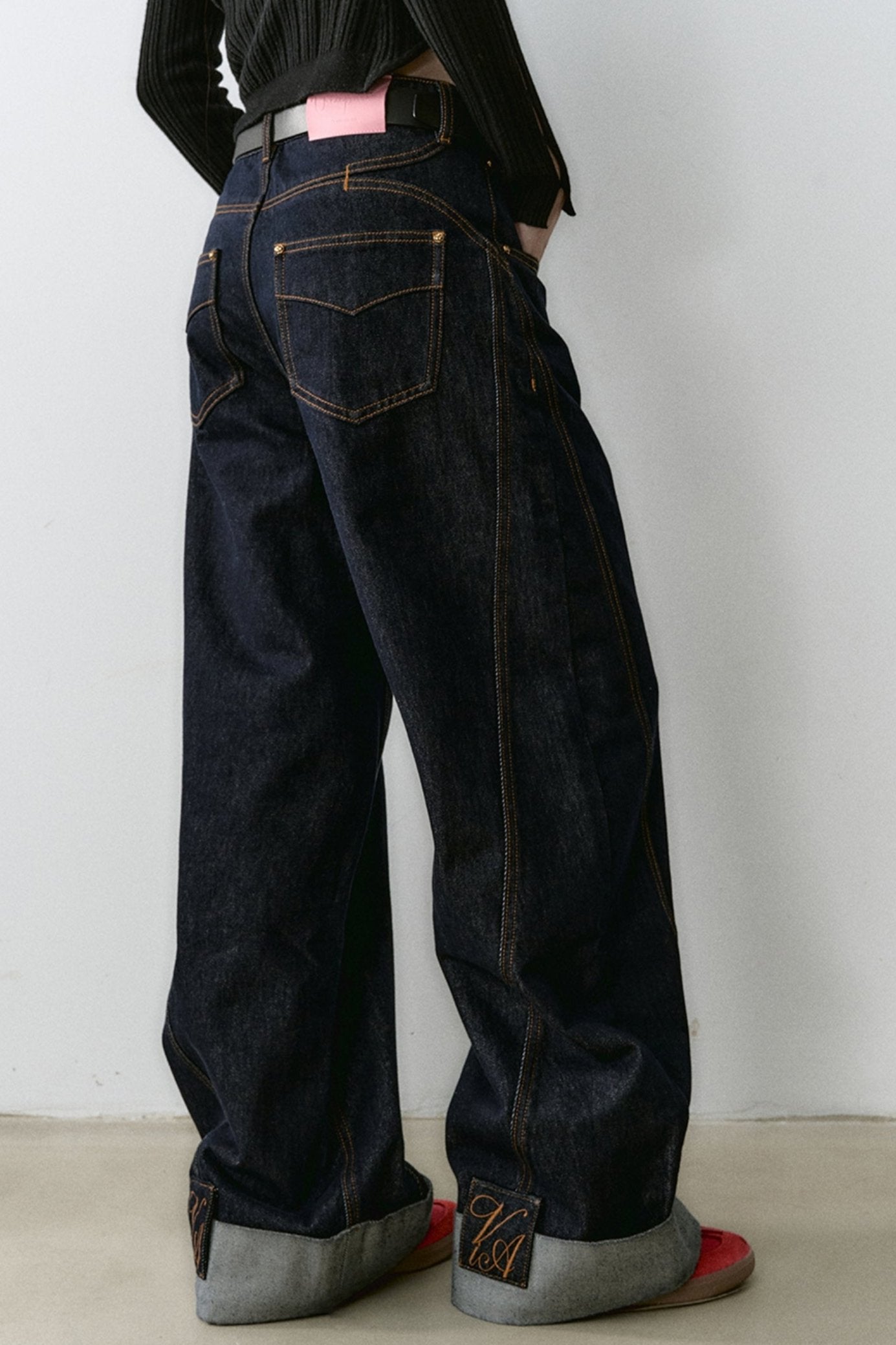 Lockere Cuffed Jeans Set-Up 