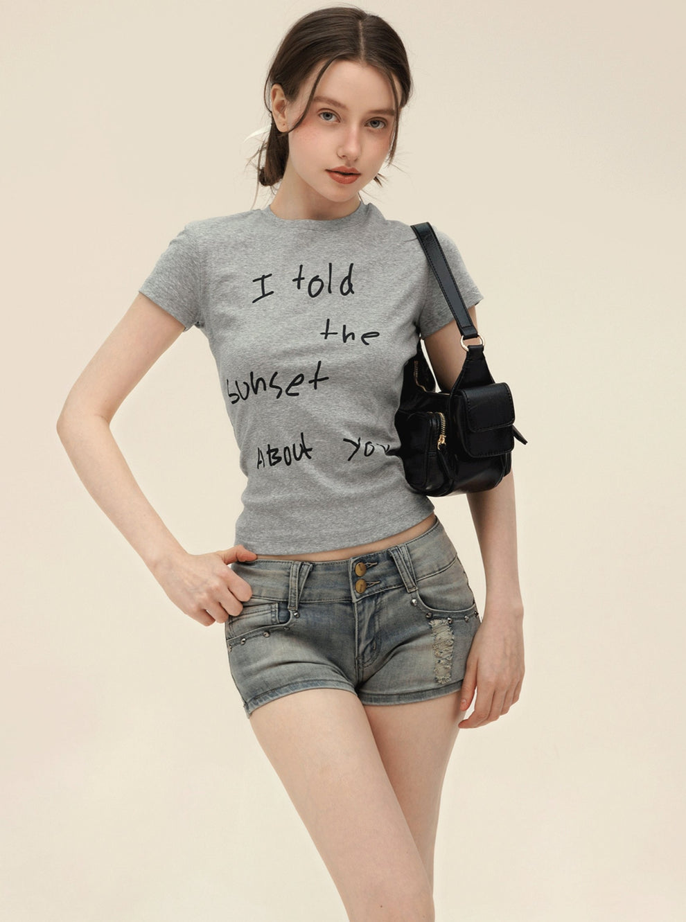 Letter Print Vintage T-shirt main image 1