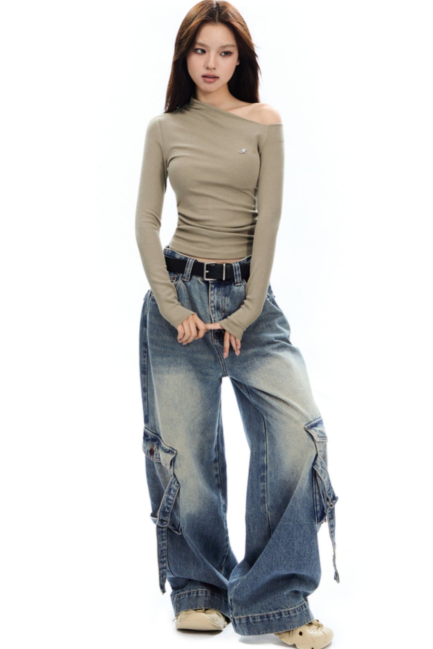 Retro Loose Fit Cargo Jeans