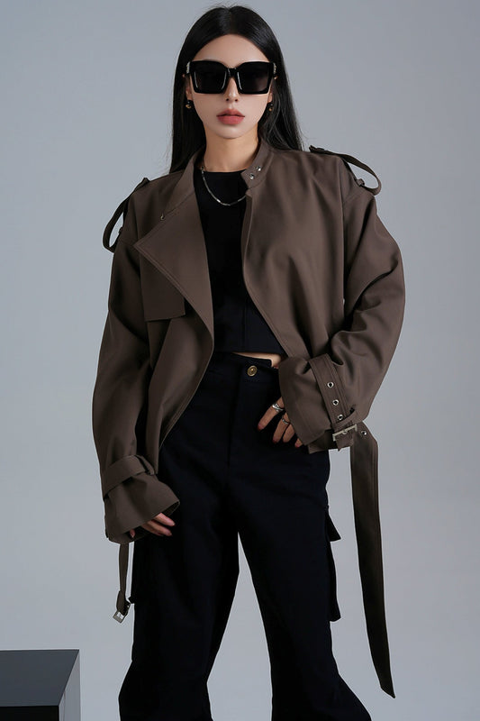 Original design cropped trench coat