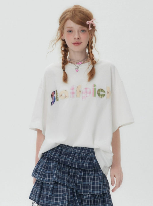 American Alphabet Embroidery T-Shirt