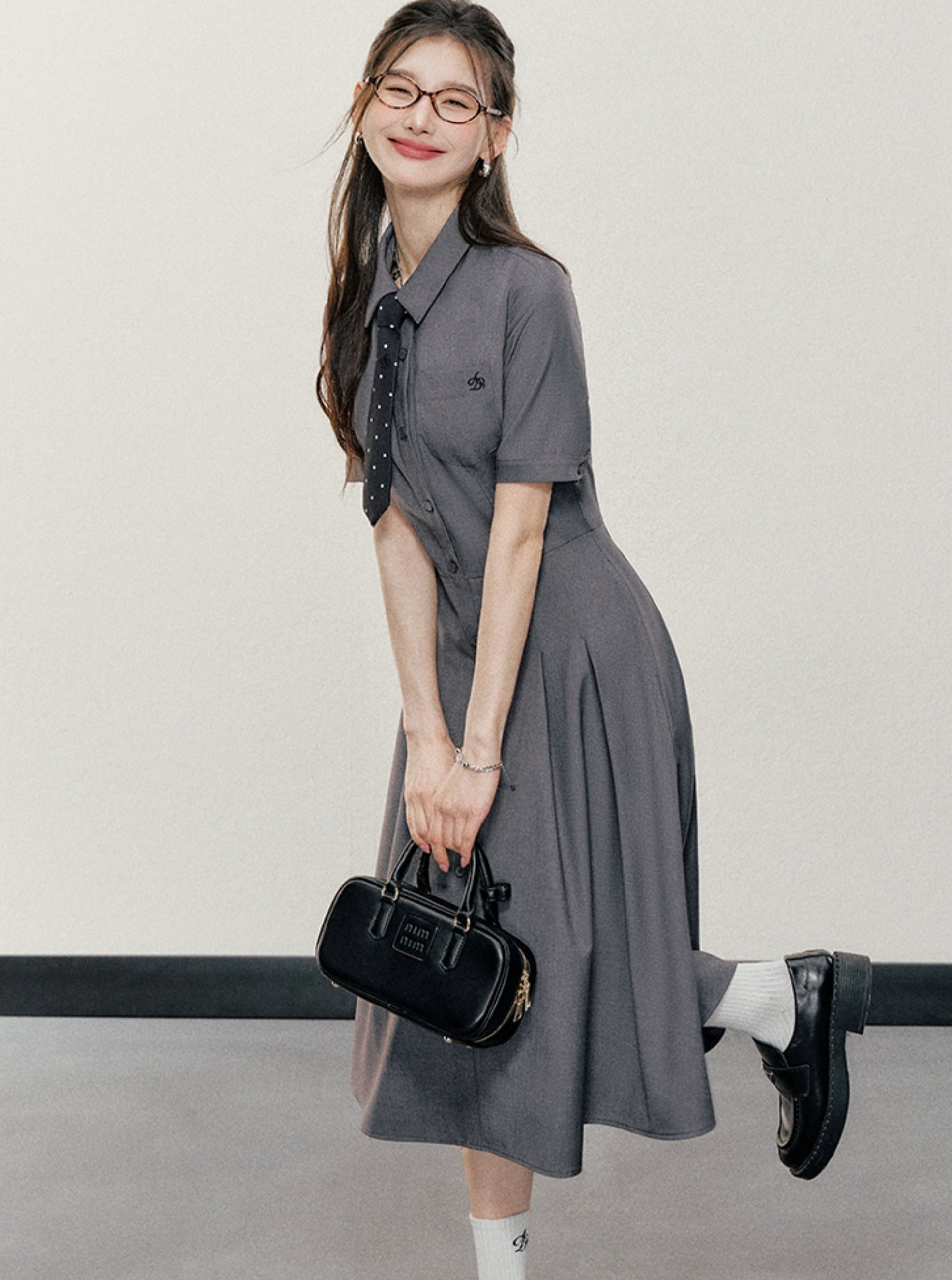 Pleated polo dress clearance