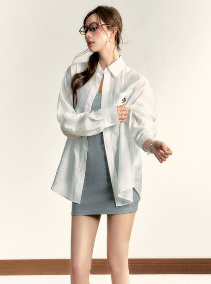 Classic Sheer Lapel Shirt