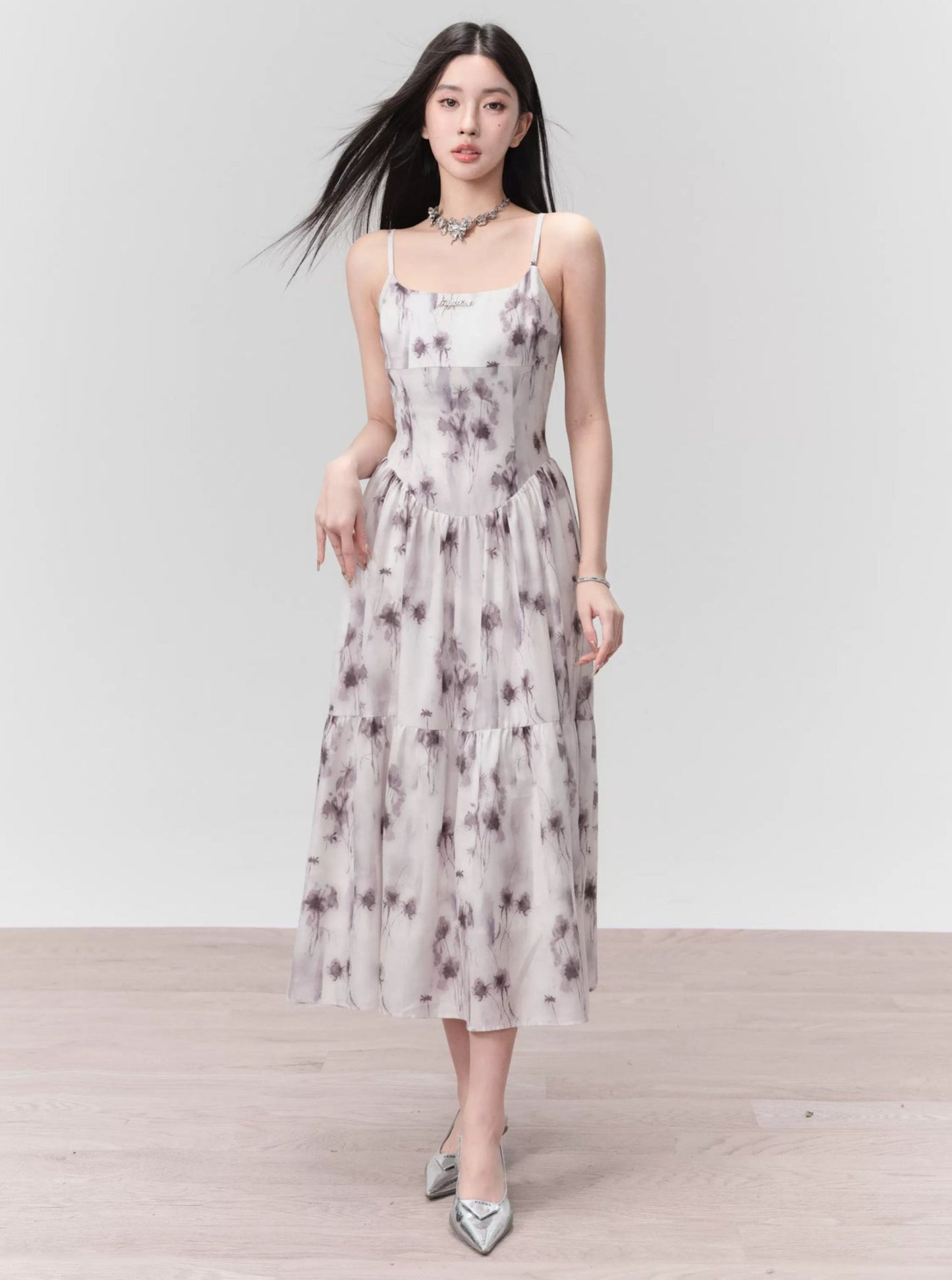 Rain Smudge Rose Dress