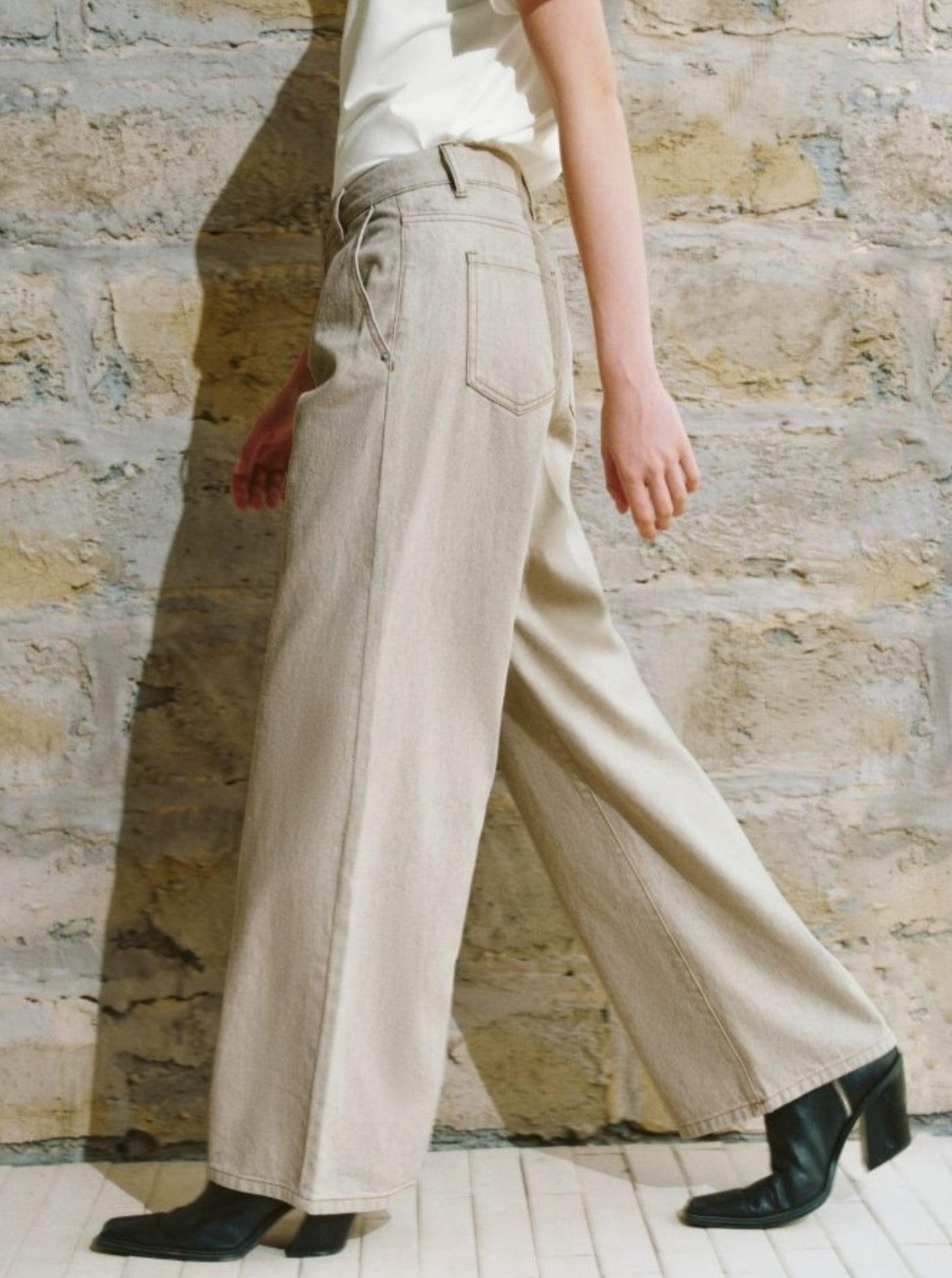 Denim Retro Wide-Leg Slim Casual Pants