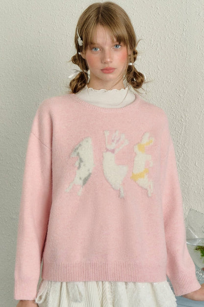 Vintage Sweet Crew Neck Sweater