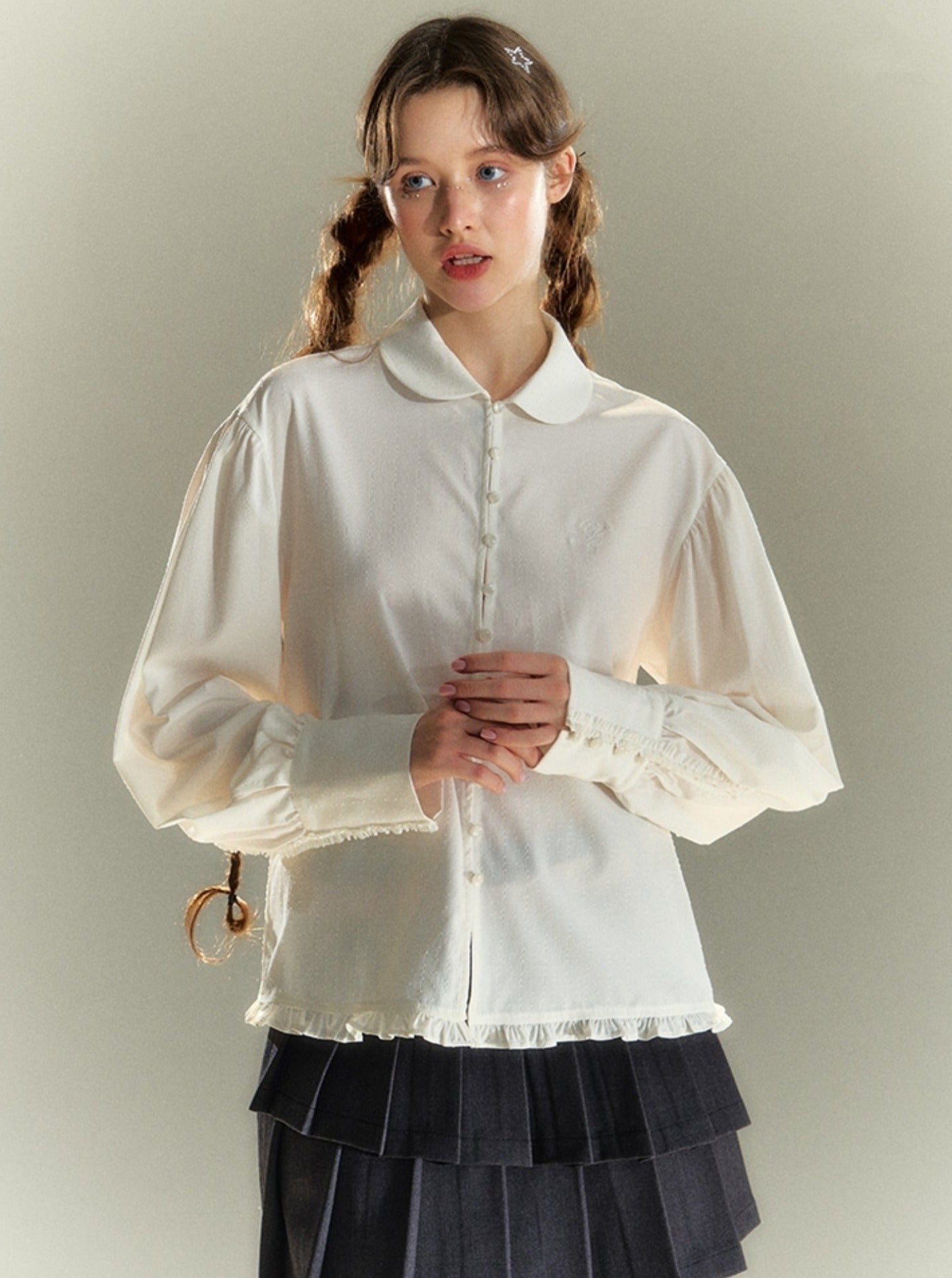 French Vintage Lace Shirt