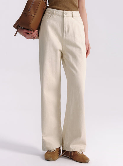 Thin Design White Pants