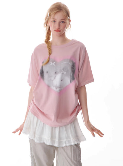 Love Bunny T-Shirt mit Kordelzug