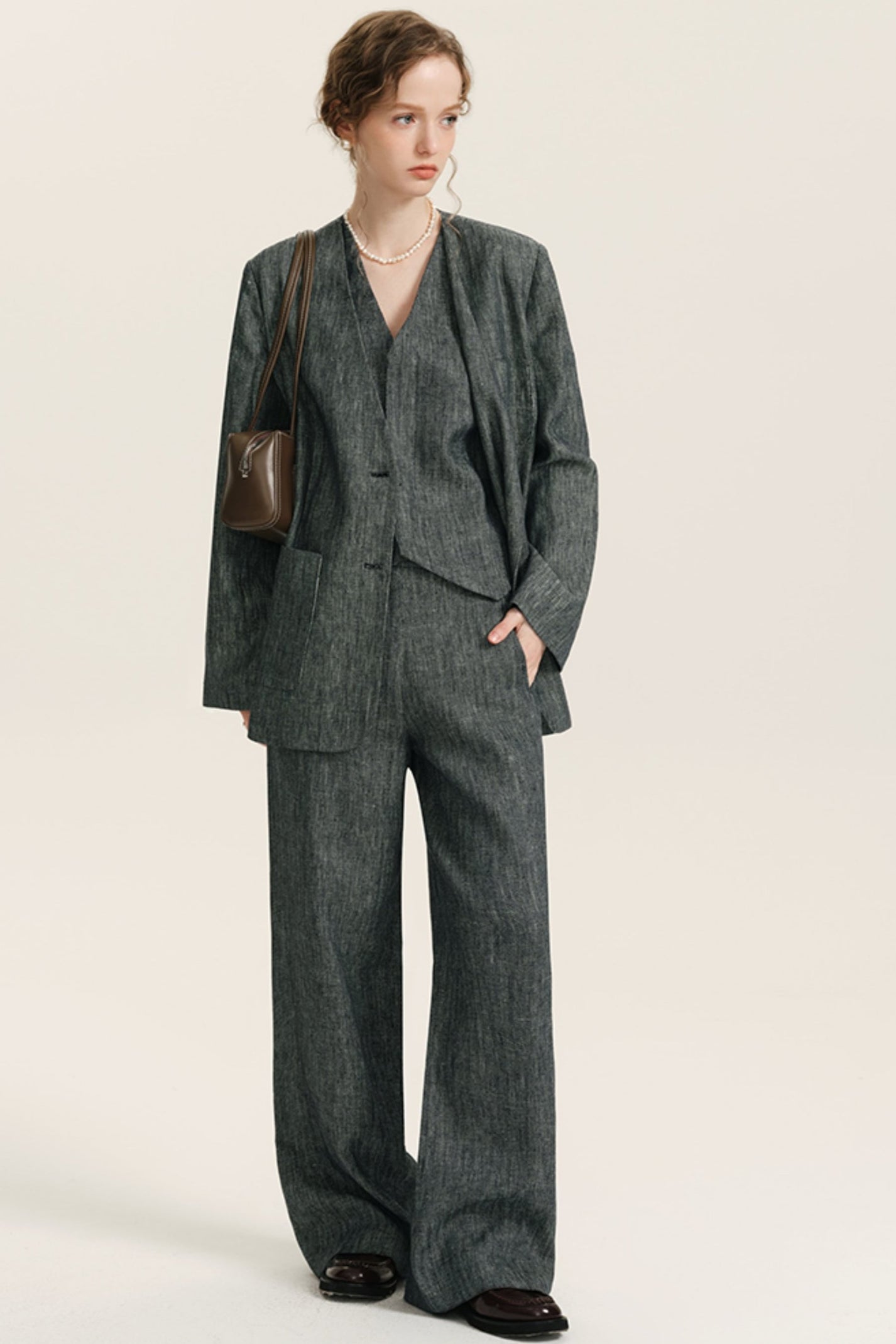 Old Money Style Linen Cut Scimitar Pants