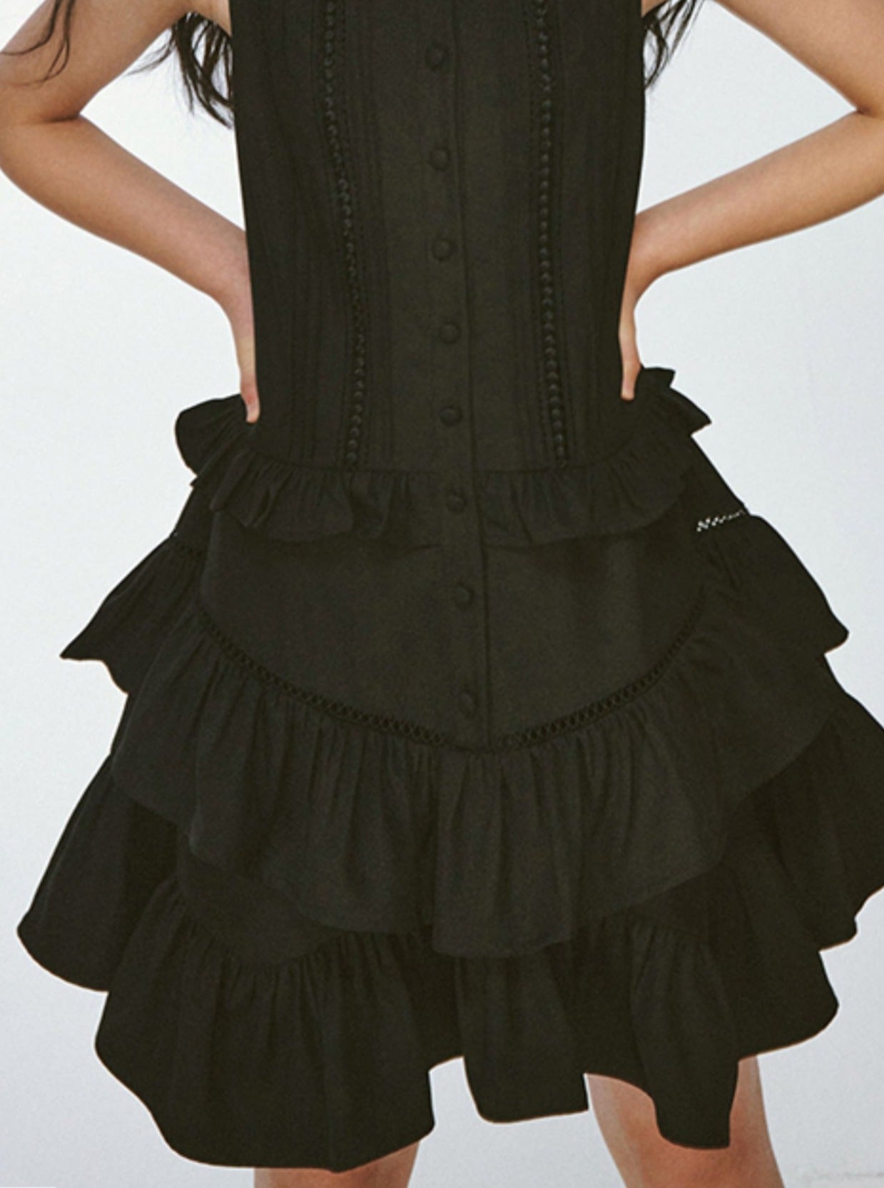 Heavy Industry Black Hanging French Dress