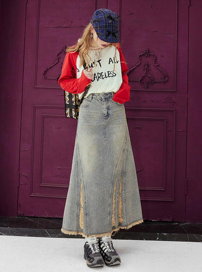 Versatile Denim A-Line Skirt