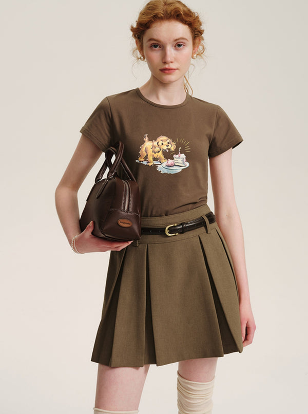 Cool Cotton Puppy Print T-Shirt