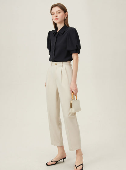 High Waist Suit Loose Slim Tapered Pants