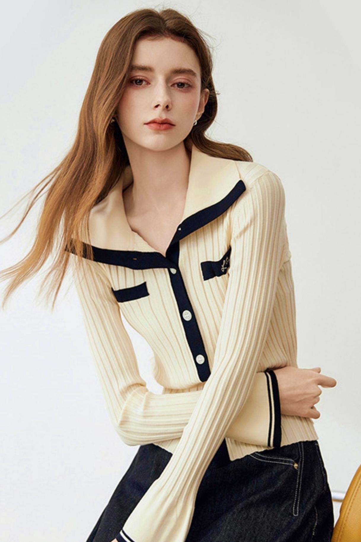 Chic Stitching Knit Sweater