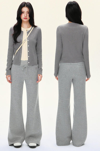 Double-Layer Slim Knit Cardigan