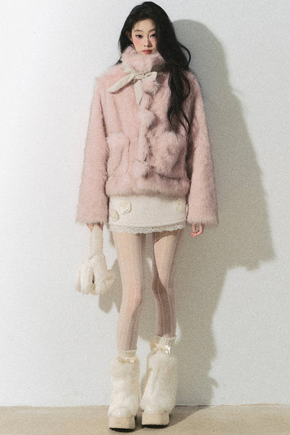 Cherry Blossom Mohair Cozy Jacket