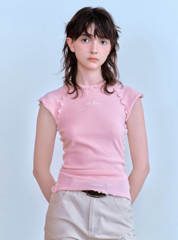 Round Neck Short Sleeved Top