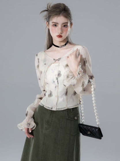 Tyndall Tulle Chiffon Top