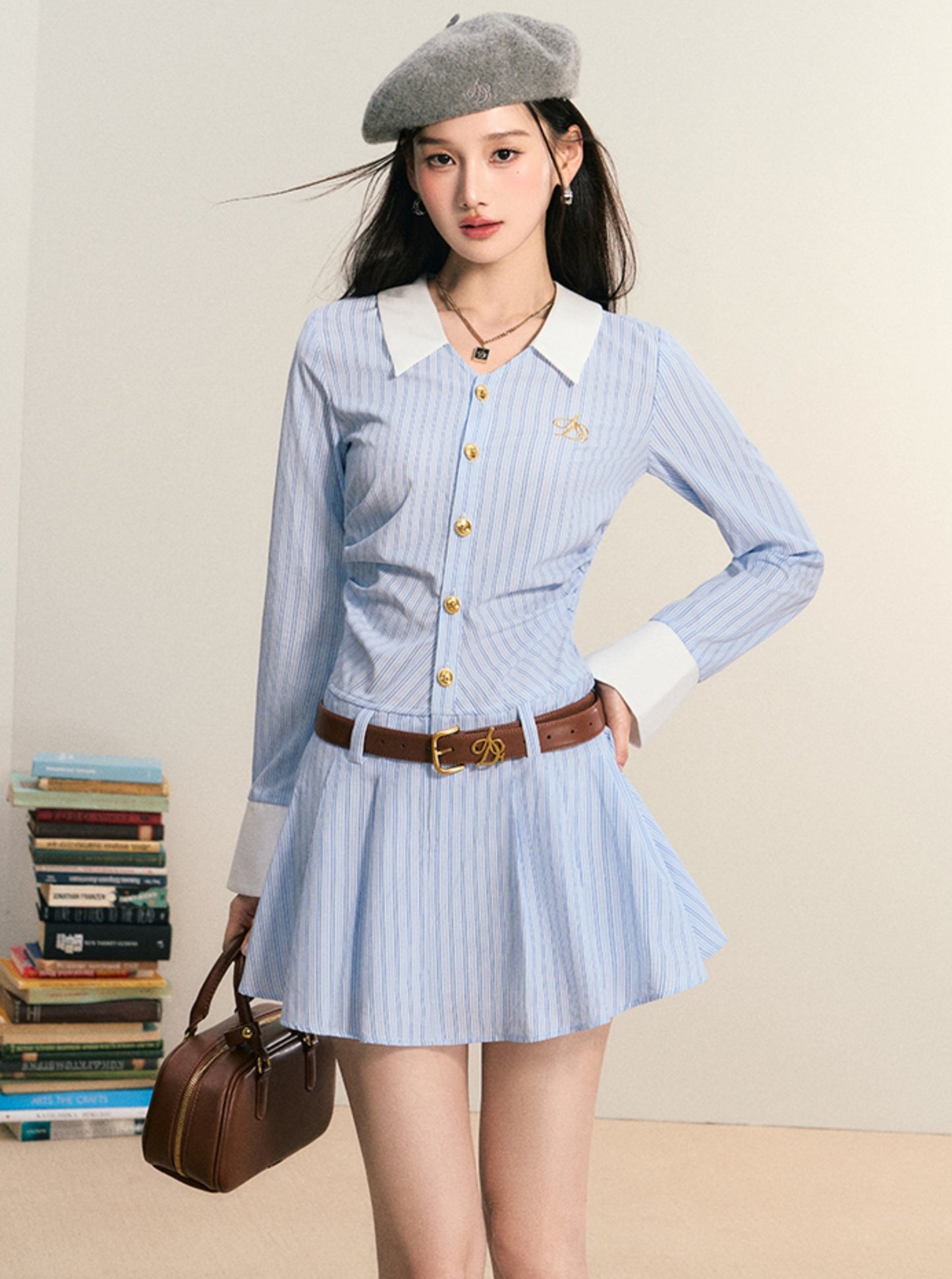 Temperament Striped Commuter Dress