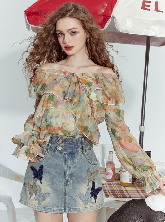 French Floral Sunscreen Shirt