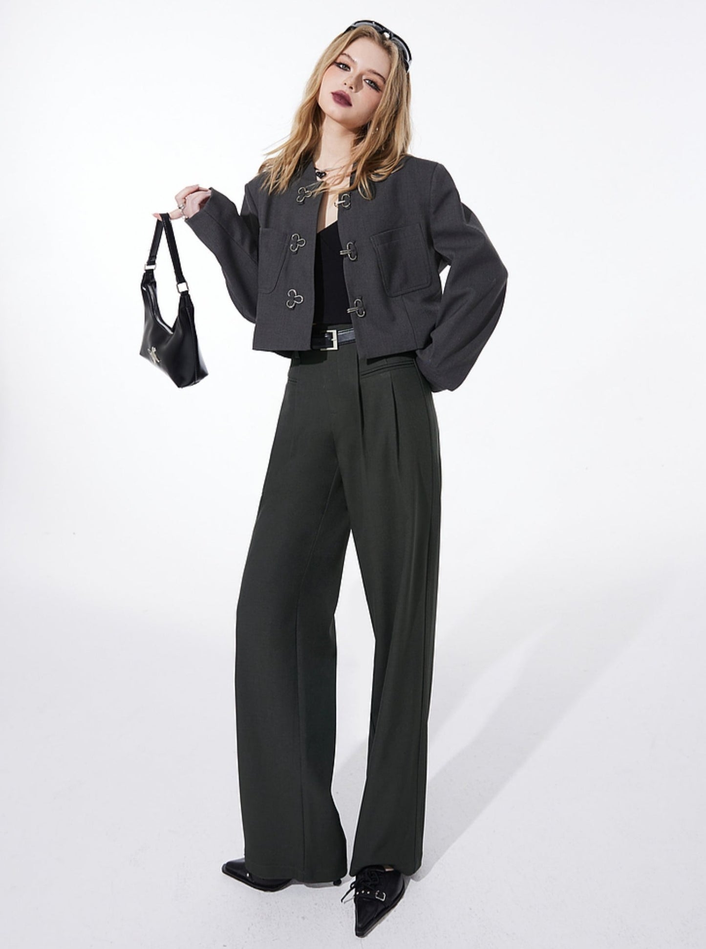 Fairy Pocket Wide Suit Pants