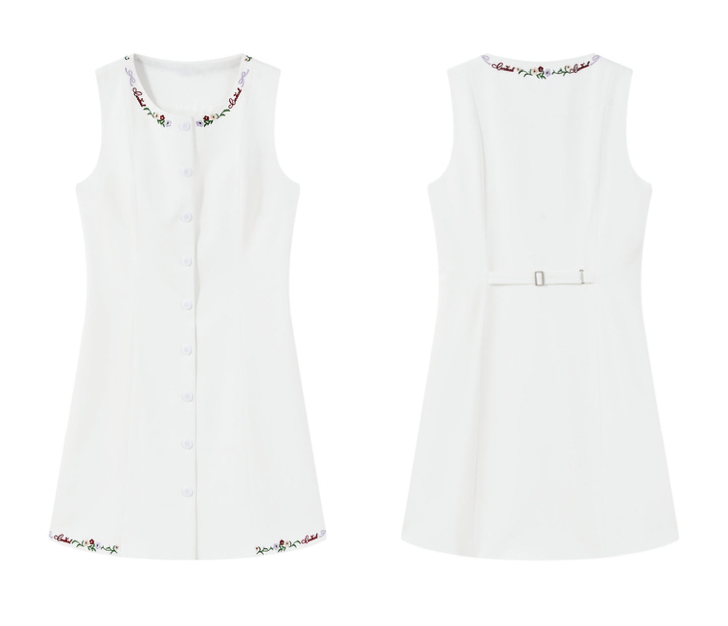 Summer White Halter Dress