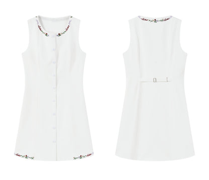 Summer White Halter Dress