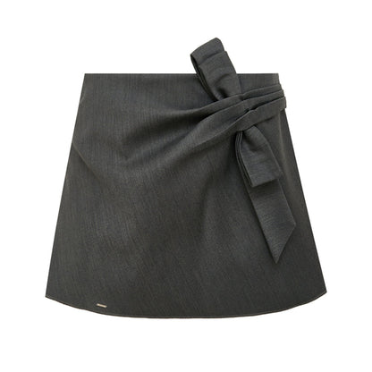 Gray Pleat Skirt