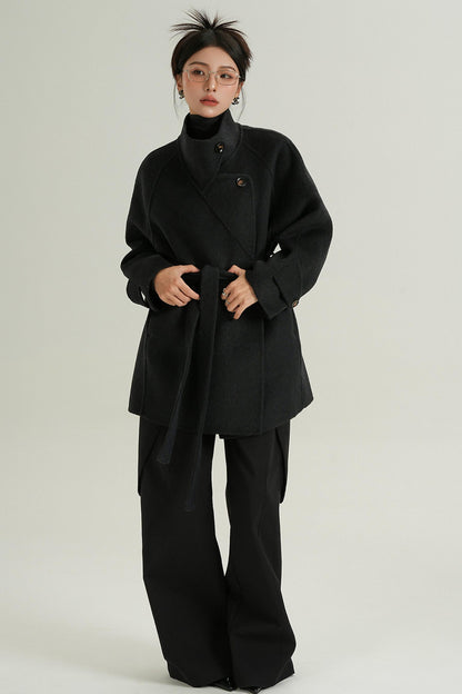 Half-Turtle Midi Wool Coat