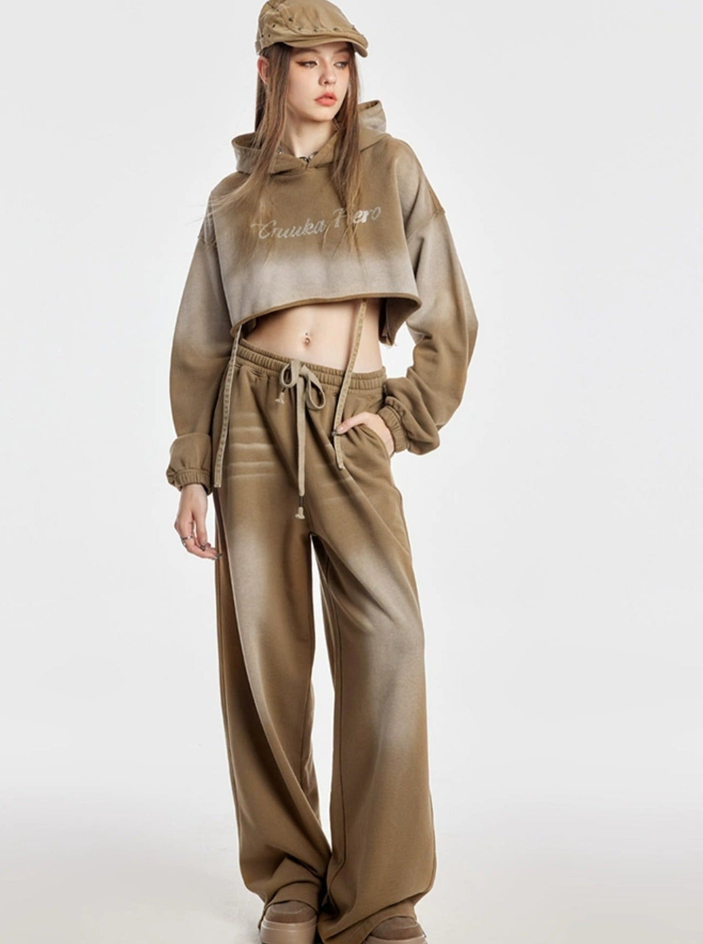 Deep Khaki Large Straight Pants